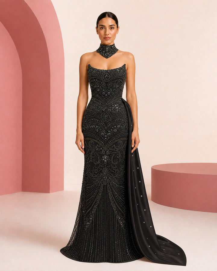 Dalal Black evening dress - color variant