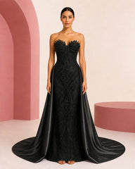 Layan Black evening dress - color variant