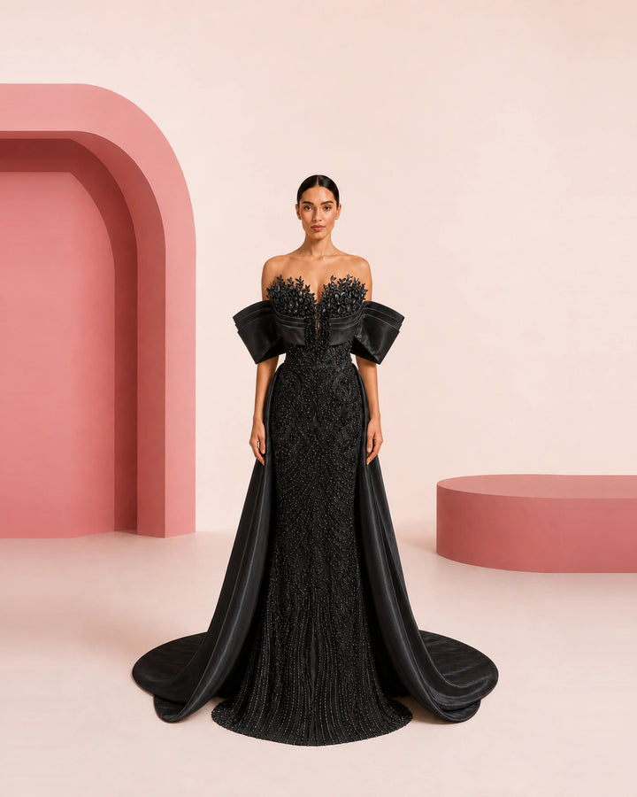 Zaina Black evening dress - color variant