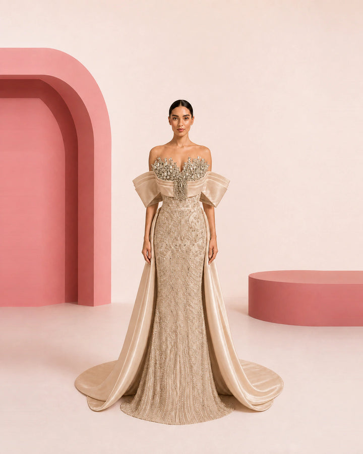 Zaina Cashmere evening dress - color variant