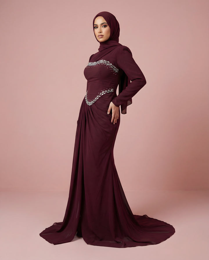 غالية نبيتي فستان سهرة - زاوية ثلاثة أرباع