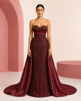 Rawan Burgundy evening dress - color variant